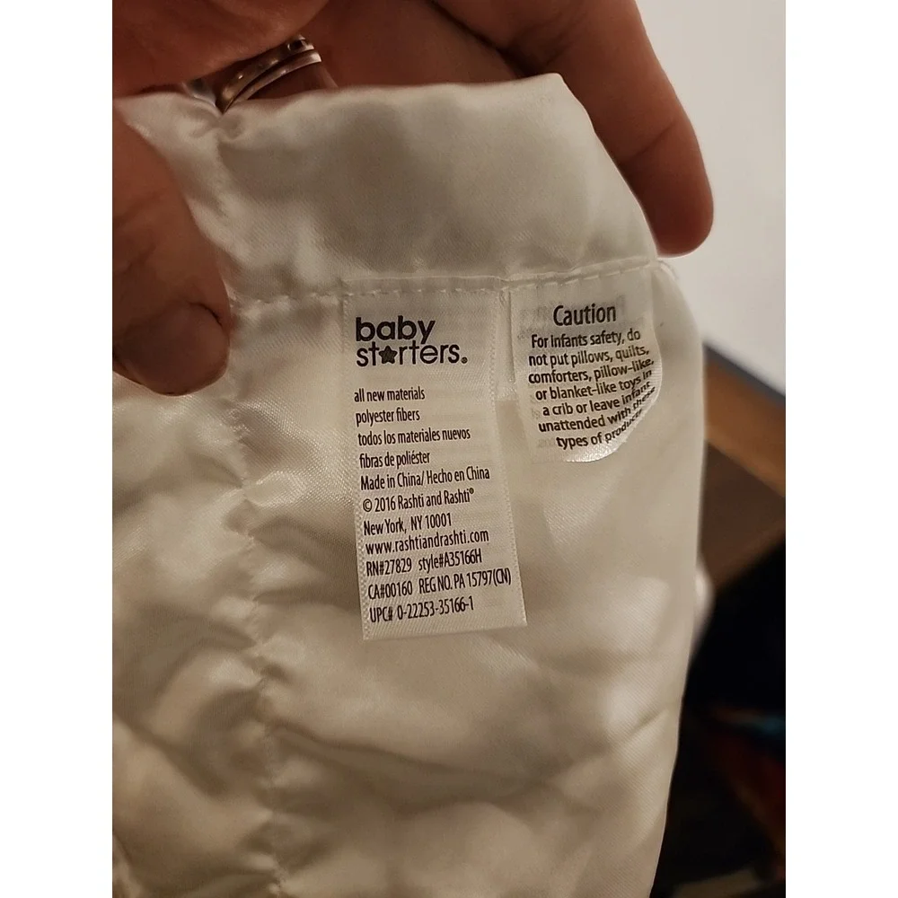 Baby Starters Bear Lovey Plush White Blanket I love you‎ The Moon Satin Minky - Picture 4 of 6